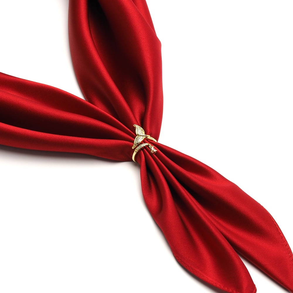 AA-086 Apaszetka - biżuteria do szala, klamra do apaszki, pierścionek delfin